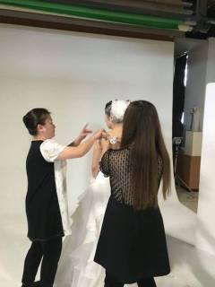 ジュエリーシール　シールのスタイリング中