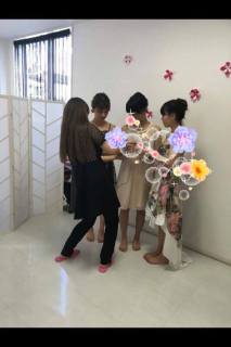 モデルさんと打ち合わせ